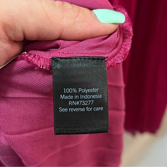 🔴 Simply Vera pink pleated belted long sleeve midi dress size Xxl - Picture 8 of 8